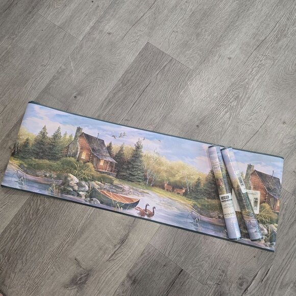 Hunter's Retreat border by York NV9607B Cabin OutDoors Discontinued 3 full rolls - Picture 3 of 8